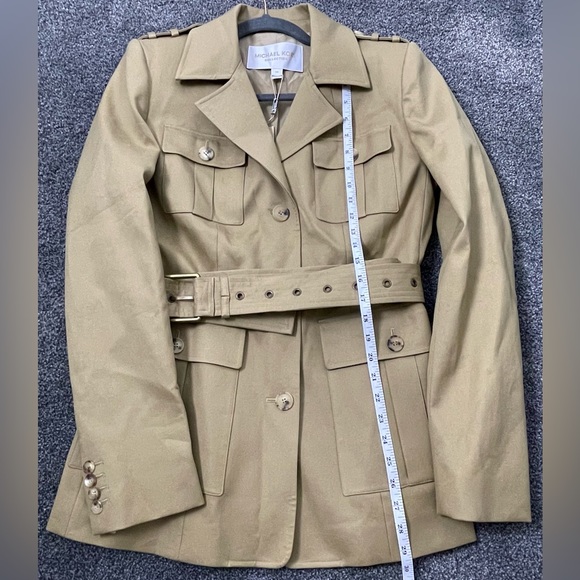 Michael Kors Collection~NWT~ Twill Silk-Lined~Military Jacket~Size 10~MSRP $1690 - Picture 8 of 13